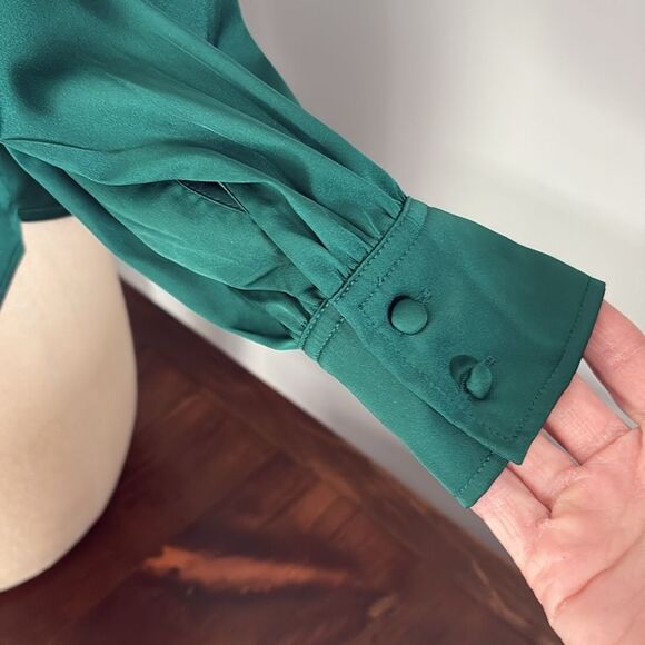 Talbots Rhinestone Button Blouse Size SP - Picture 8 of 11